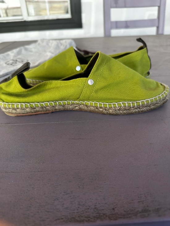 Hermes Men\'s  Espadrilles in Green Canvas Size 42 main image 4